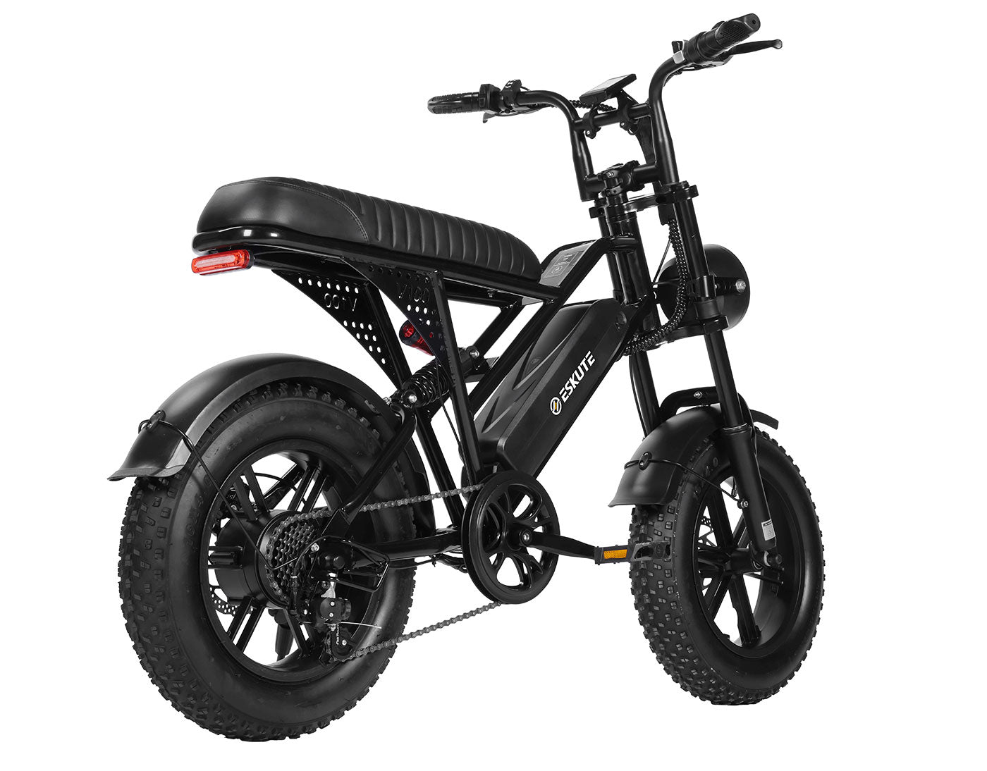Black electric bike on a white background